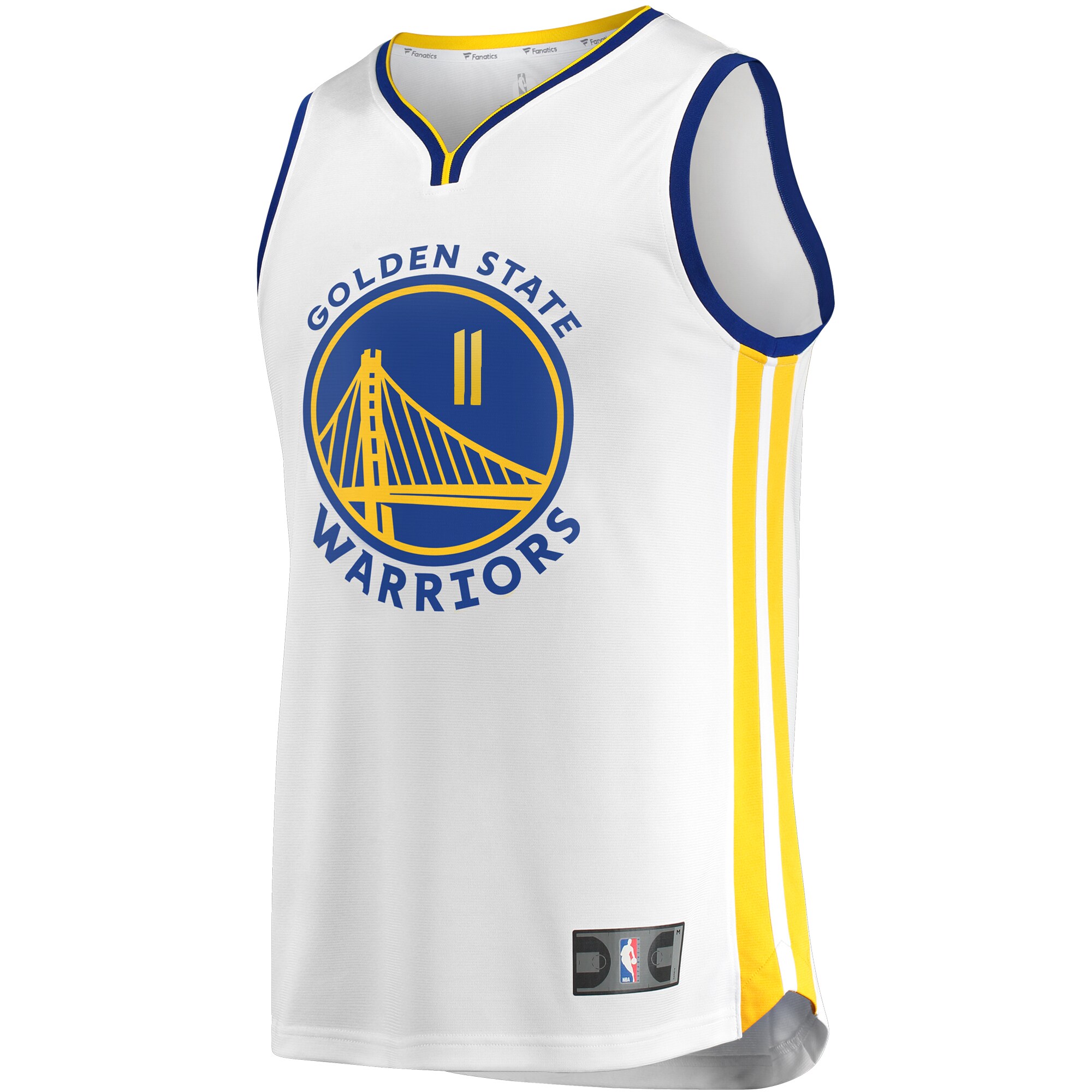 Alternative view of Klay Thompson Golden State Warriors Fanatics Fast Break Replica Player Jersey - White - Association Edition