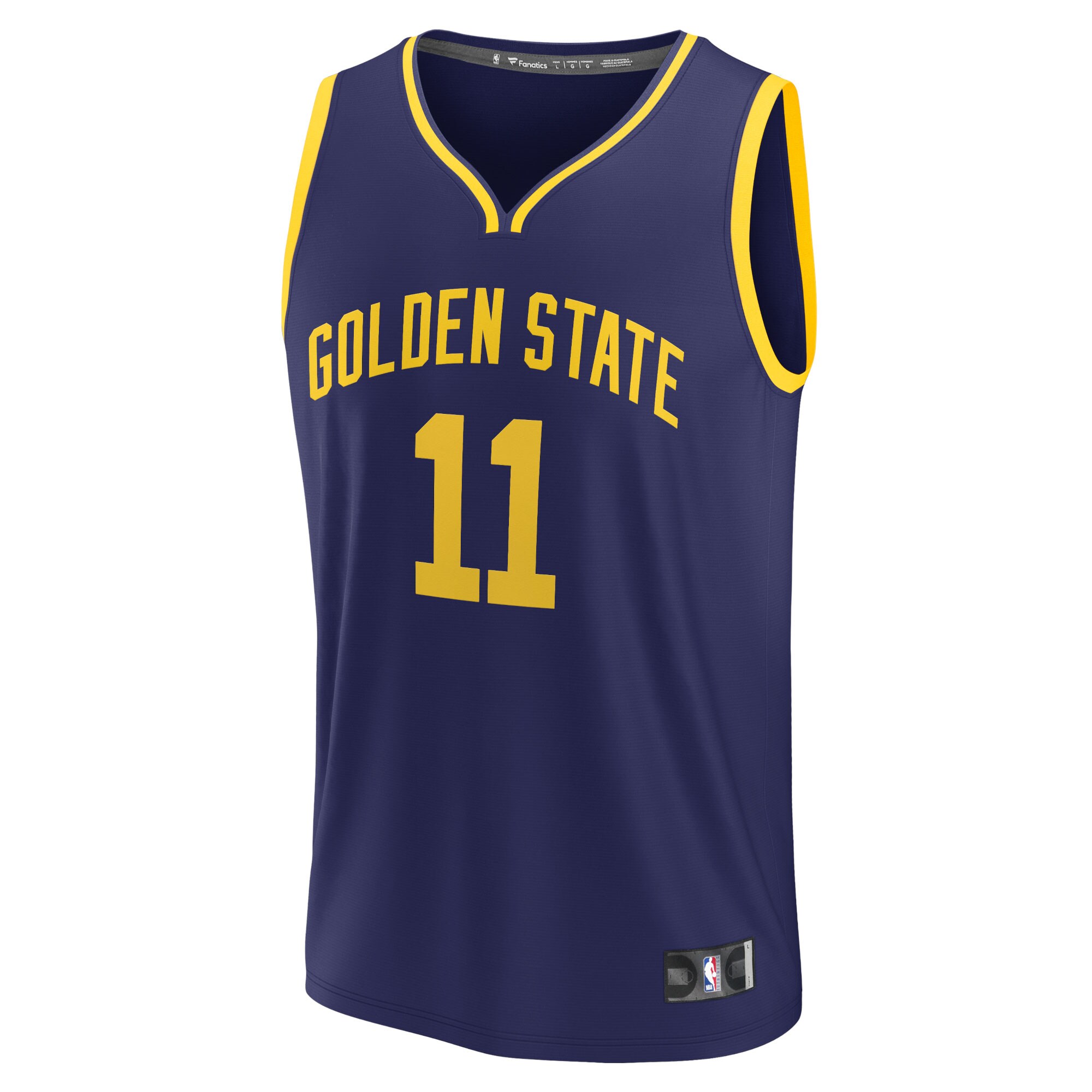 Alternative view of Klay Thompson Golden State Warriors Fanatics Fast Break Replica Player Jersey – Statement Edition – Navy