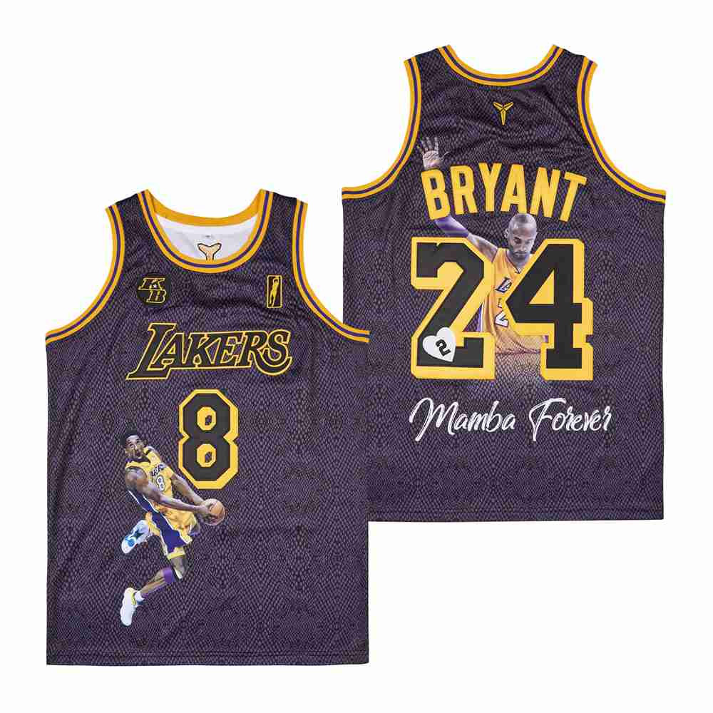 Kobe Bryant 24 Los Angeles Lakers Mamba Mentality Swingman Jersey - Purple - JS271 