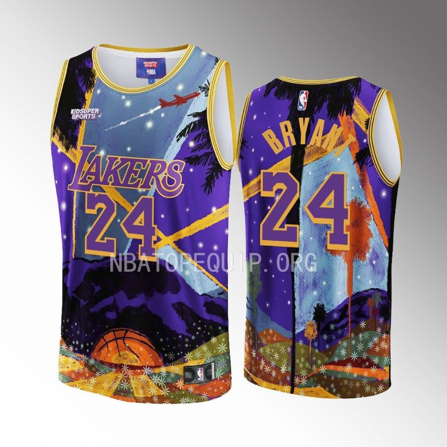 Kobe Bryant 24 Los Angeles Lakers NBA & KidSuper Studios Unisex Hometown Jersey - JS406 