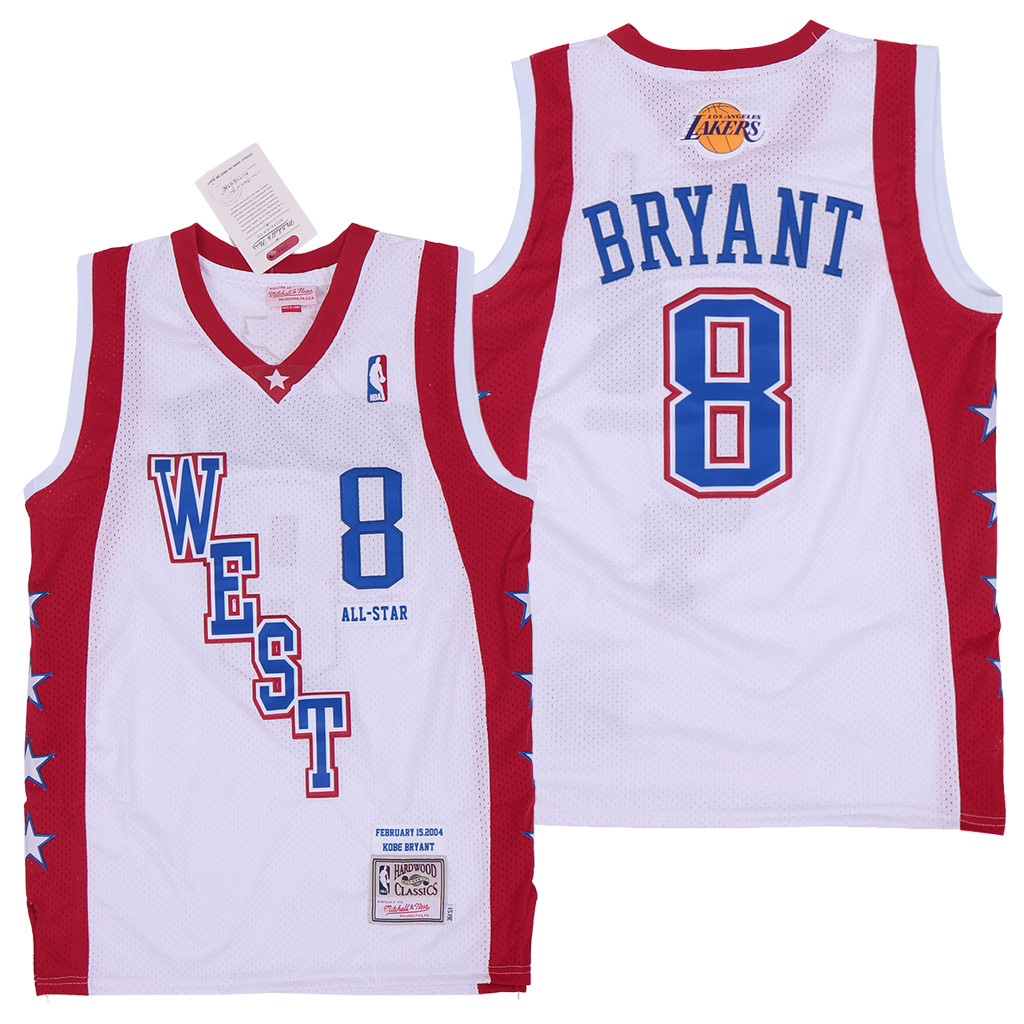 Alternative view of Kobe Bryant 8 Los Angeles Lakers All-Star West 2004-05 Jersey - White - JS171 