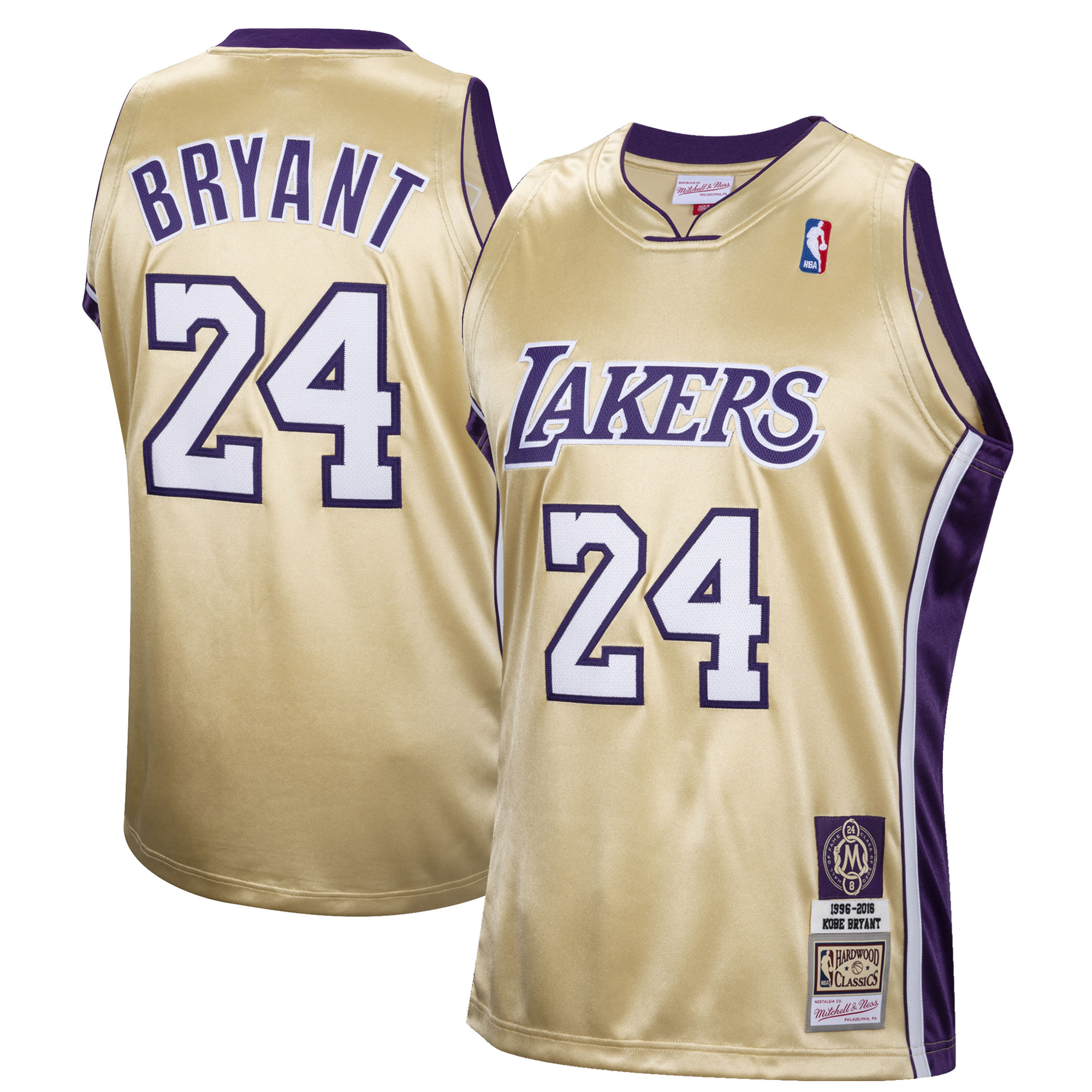 Kobe Bryant Los Angeles Lakers Mitchell & Ness Hall Of Fame Class Of 2020 #24 Authentic Hardwood Classics Jersey - Gold