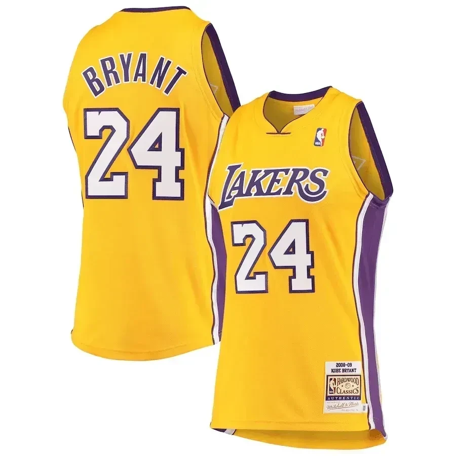 Kobe Bryant Los Angeles Lakers Mitchell & Ness Hardwood Classics 2008-09 Jersey - Gold - JS120 