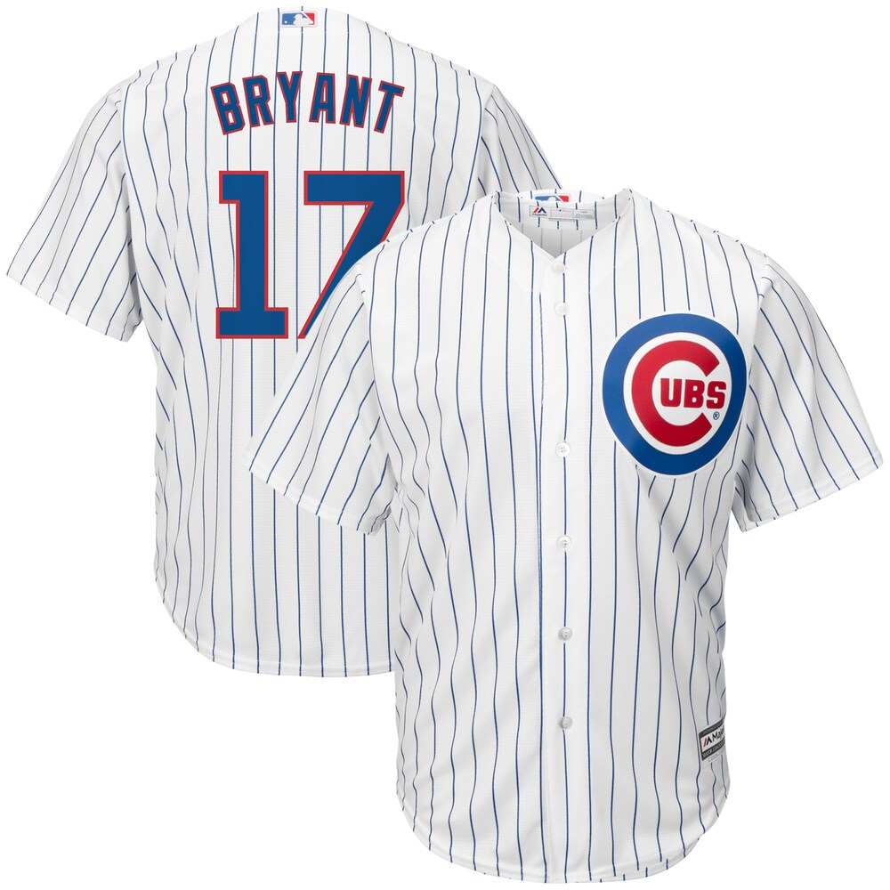Kris Bryant Chicago Cubs Majestic Big & Tall Official Cool Base Player Jersey - White/royal