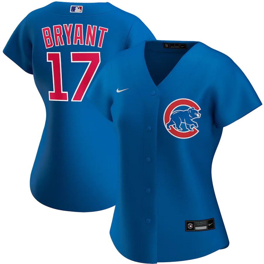 Kris Bryant Chicago Cubs Women's Alternate 2020 Replica Player Jersey ÃƒÂ¢Ã¢â€šÂ¬Ã¢â‚¬Å“ Royal