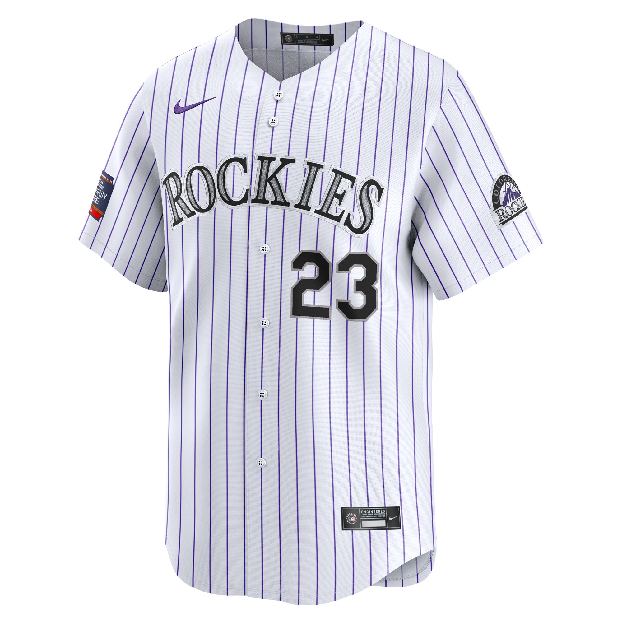 Alternative view of Kris Bryant Colorado Rockies 2024 Mlb World Tour Mexico City Series Home Limited Player Jersey - White