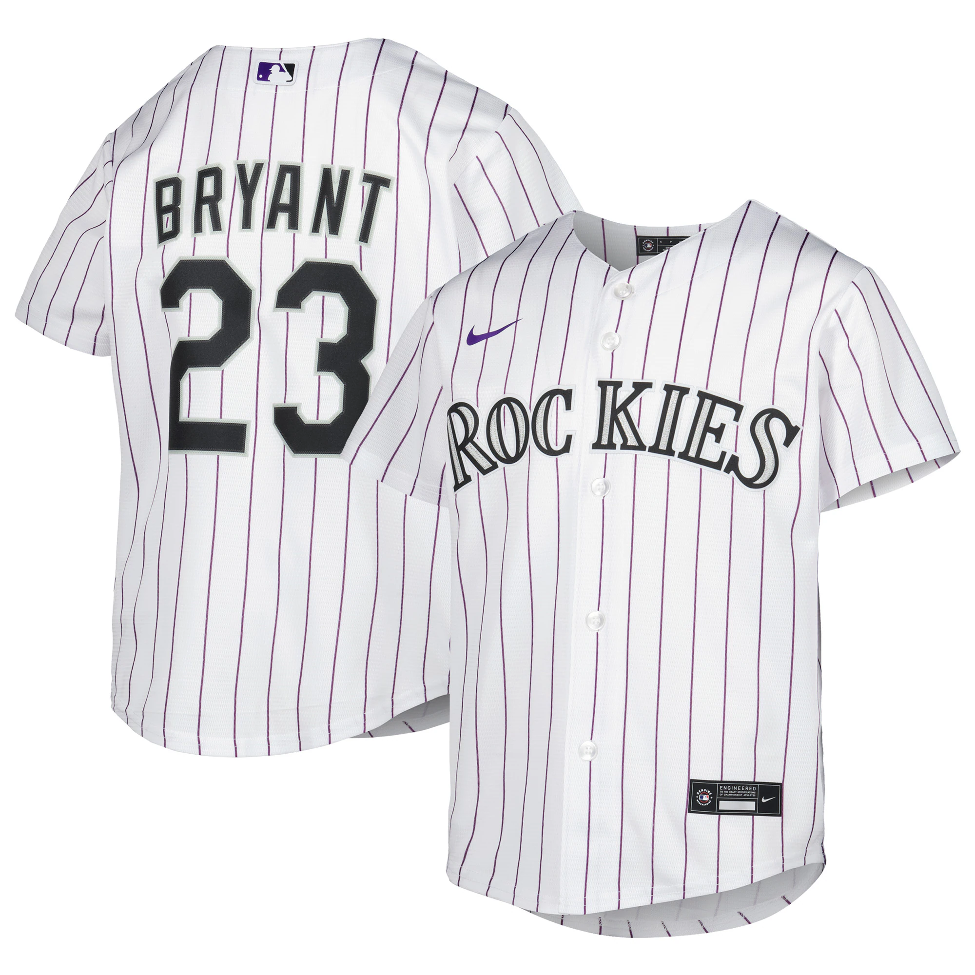 Kris Bryant Colorado Rockies Youth Alternate Replica Player Jersey – White