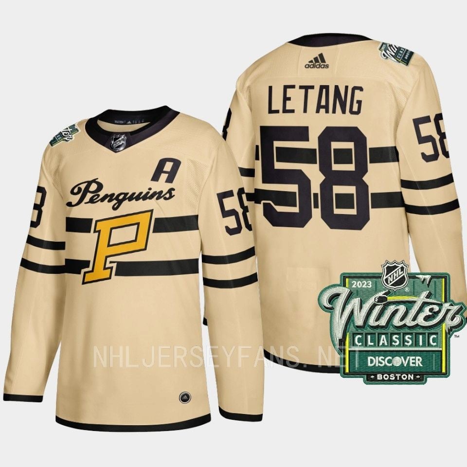 Kris Letang 58 Pittsburgh Penguins 2023 Winter Classic Cream Jersey - JS148 