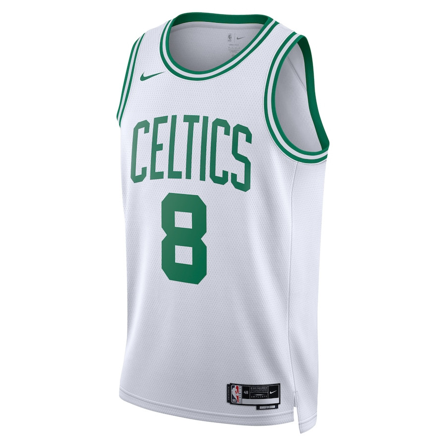 Alternative view of Kristaps Porzingis 8 Boston Celtics Unisex Swingman Jersey - Association Edition - White - JS742