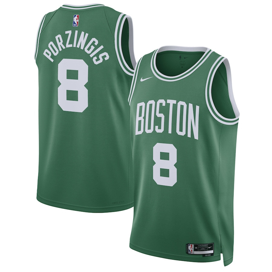 Kristaps Porzingis 8 Boston Celtics Unisex Swingman Jersey - Icon Edition - Kelly Green - JS995