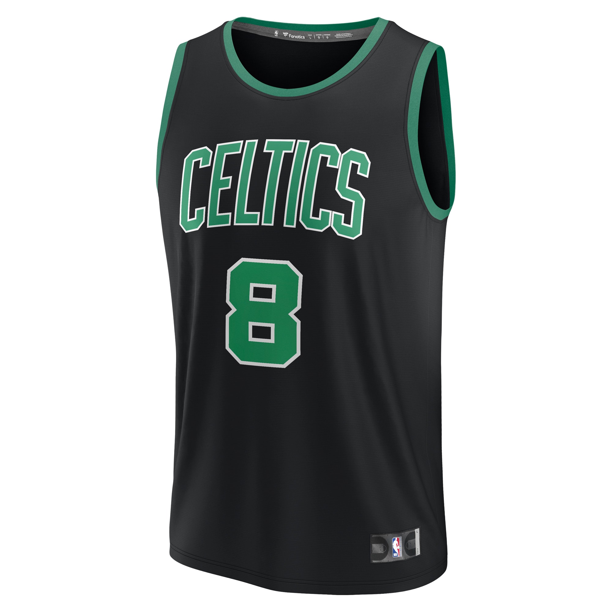 Alternative view of Kristaps Porzingis Boston Celtics Fanatics Fast Break Player Jersey - Statement Edition - Black