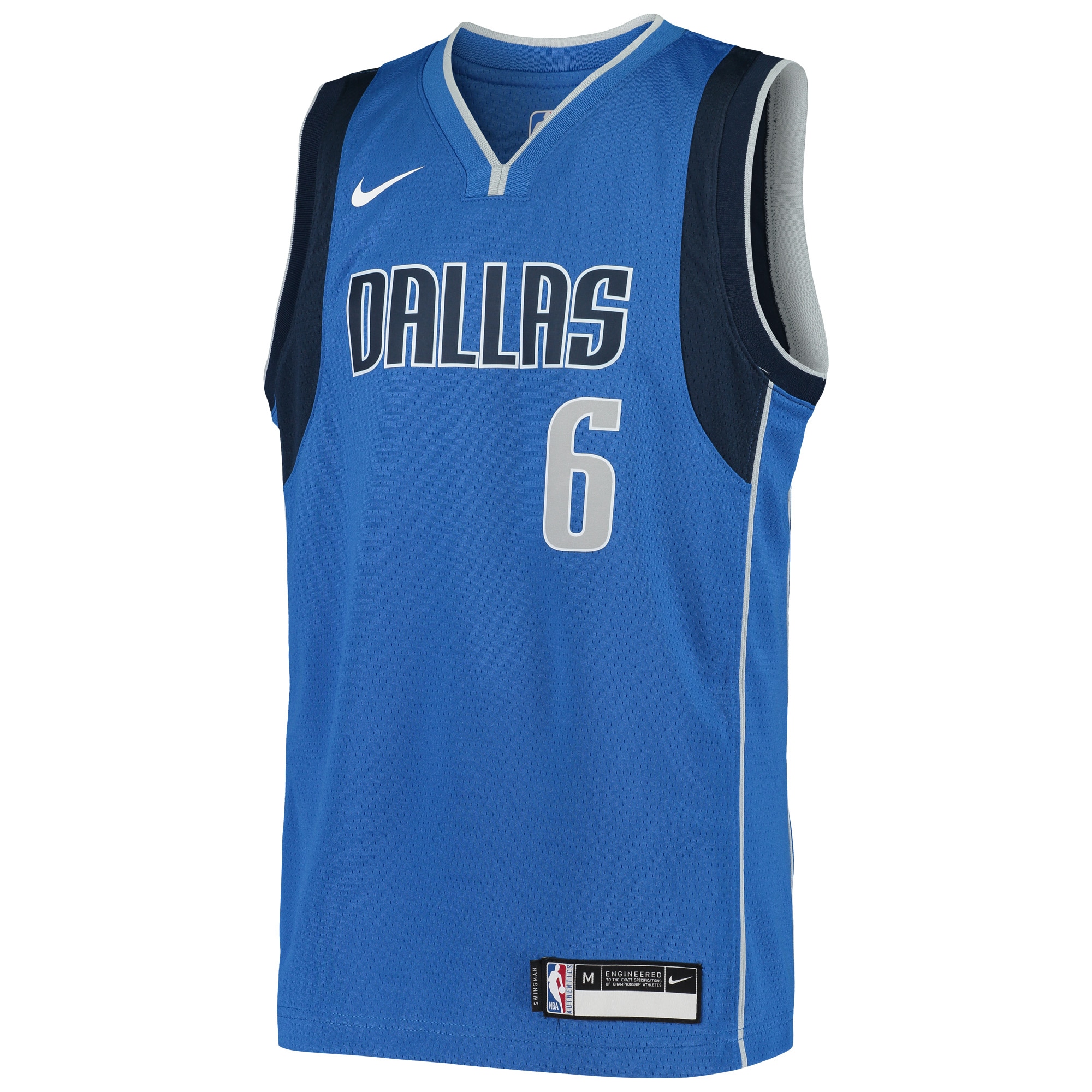 Alternative view of Kristaps Porzingis Dallas Mavericks Youth Swingman Jersey - Icon Edition - Blue