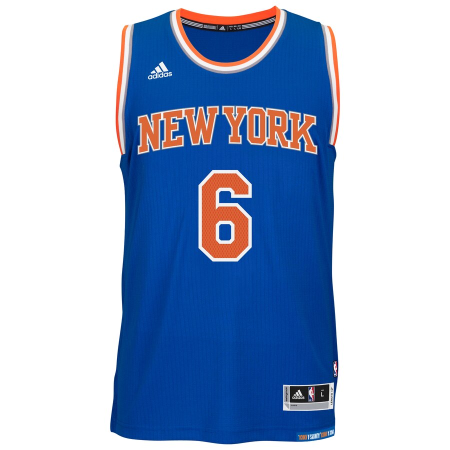 Alternative view of Kristaps Porzingis New York Knicks Adidas Swingman Jersey - Royal