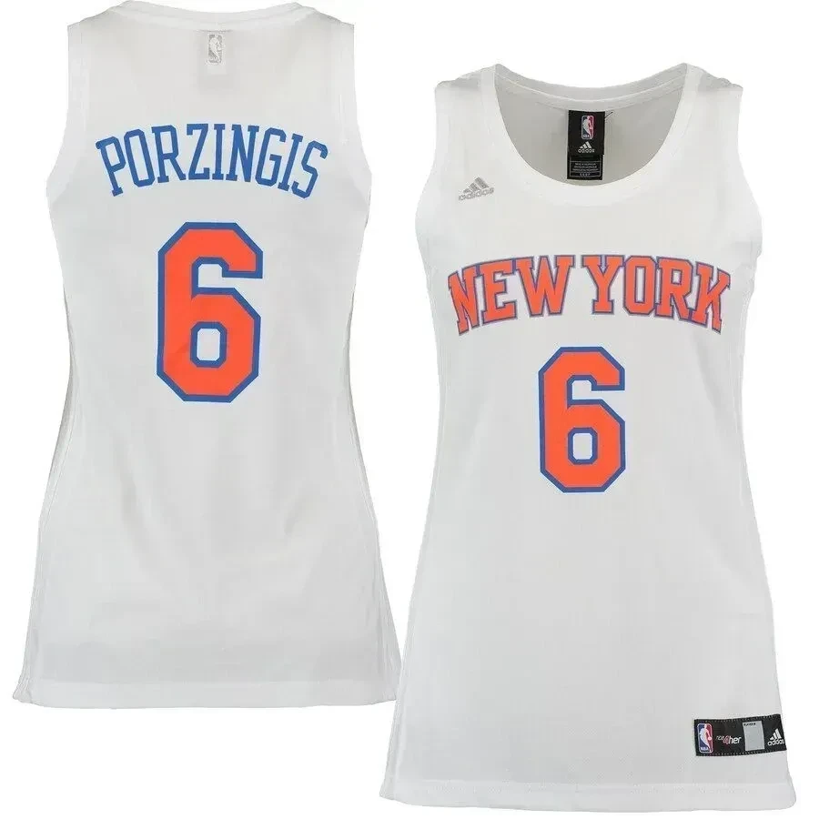 Kristaps Porzingis New York Knicks Women's Fashion Jersey - White - JS836 