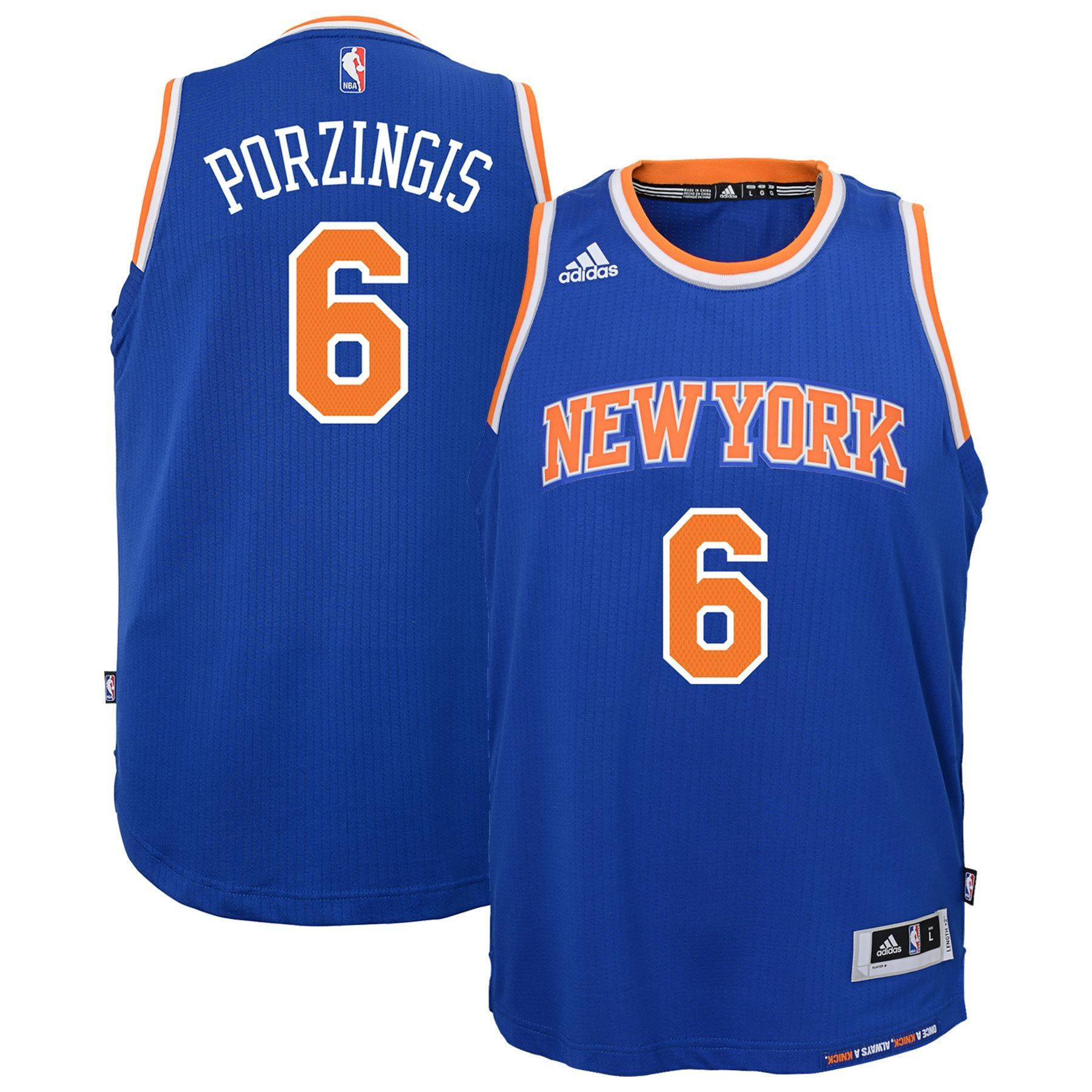 Kristaps Porzingis New York Knicks Youth Road 2014-2015 Swingman Jersey - Blue - JS723 