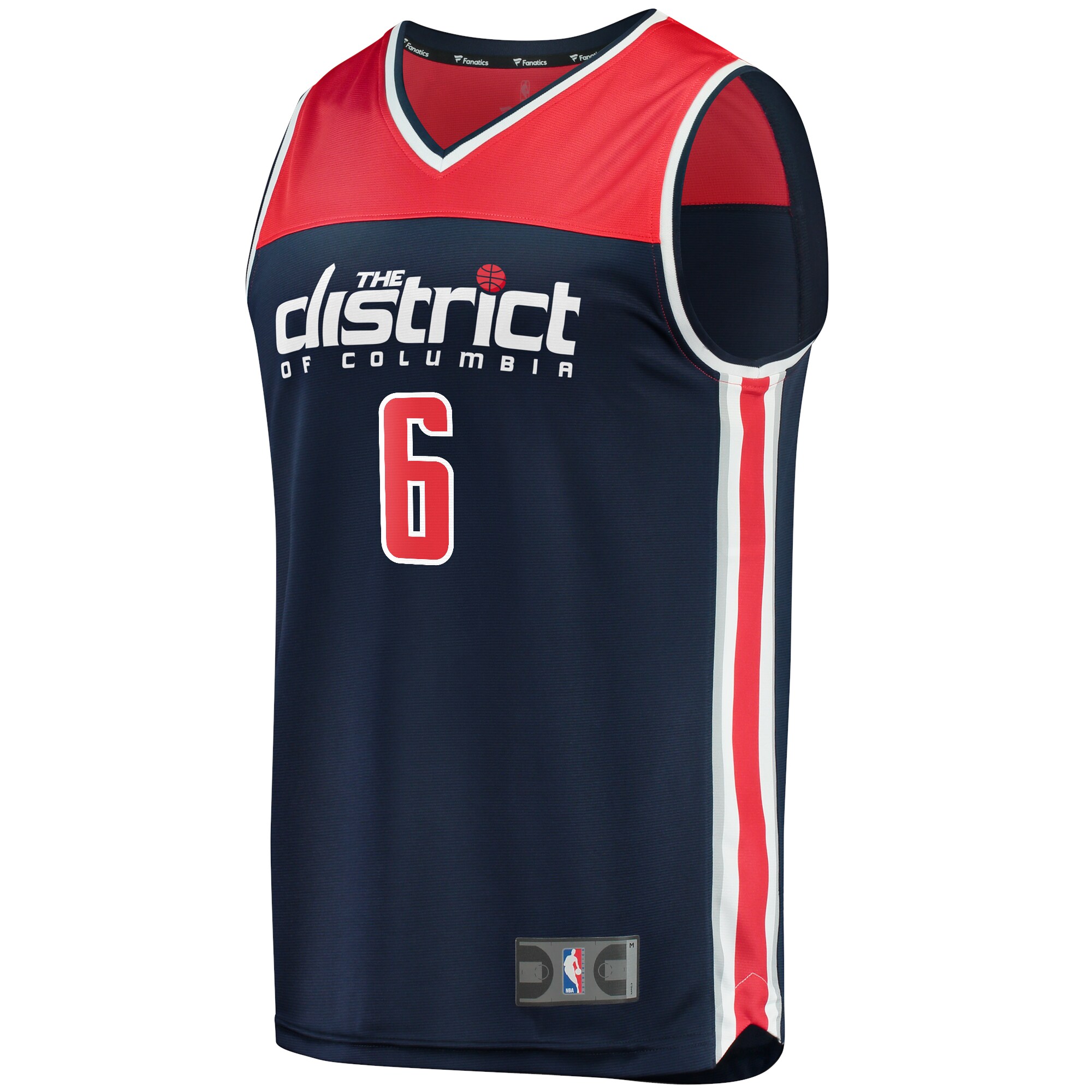Alternative view of Kristaps Porzingis Washington Wizards Fanatics Fast Break Replica Player Jersey - Statement Edition - Navy