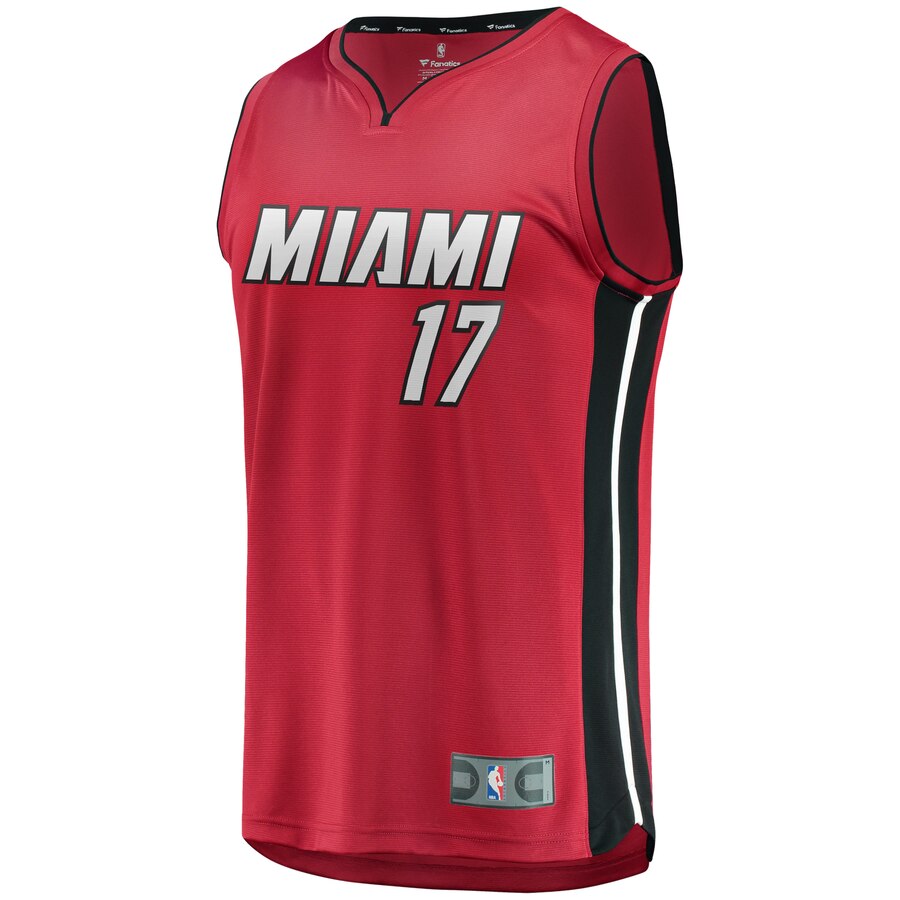 Alternative view of Kyle Alexander Miami Heat Fanatics Branded Youth Fast Break Replica Jersey Red - Statement Edition