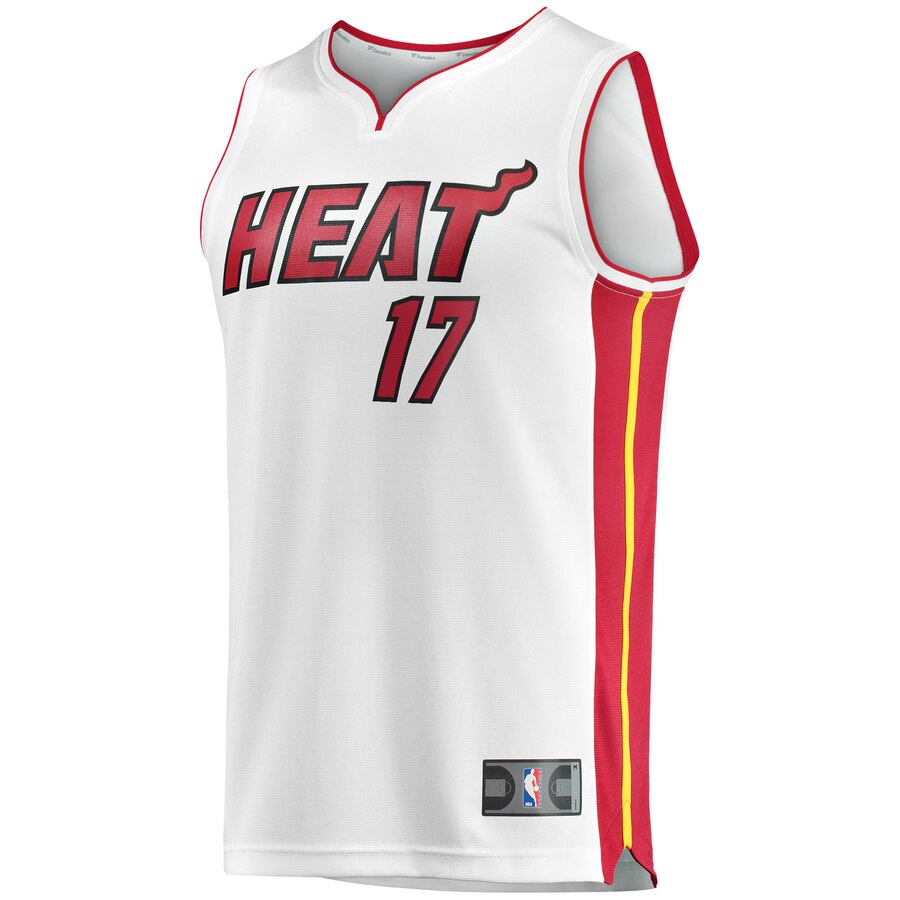 Alternative view of Kyle Alexander Miami Heat Fanatics Branded Youth Fast Break Replica Player Jersey White - Association Edition