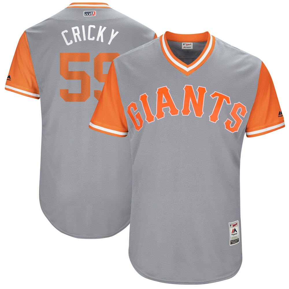 Kyle Crick "cricky" San Francisco Giants Majestic 2017 Players Weekend Jersey - Gray