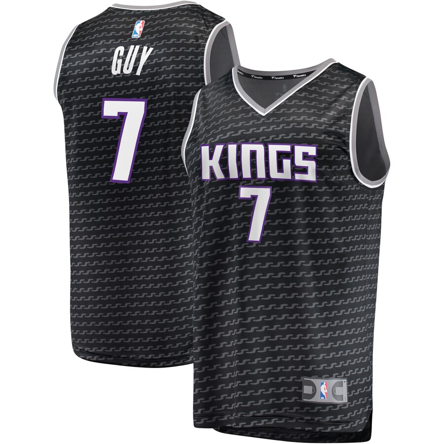 Kyle Guy Sacramento Kings Fanatics Branded Fast Break Replica Player Jersey Black - Statement Edition