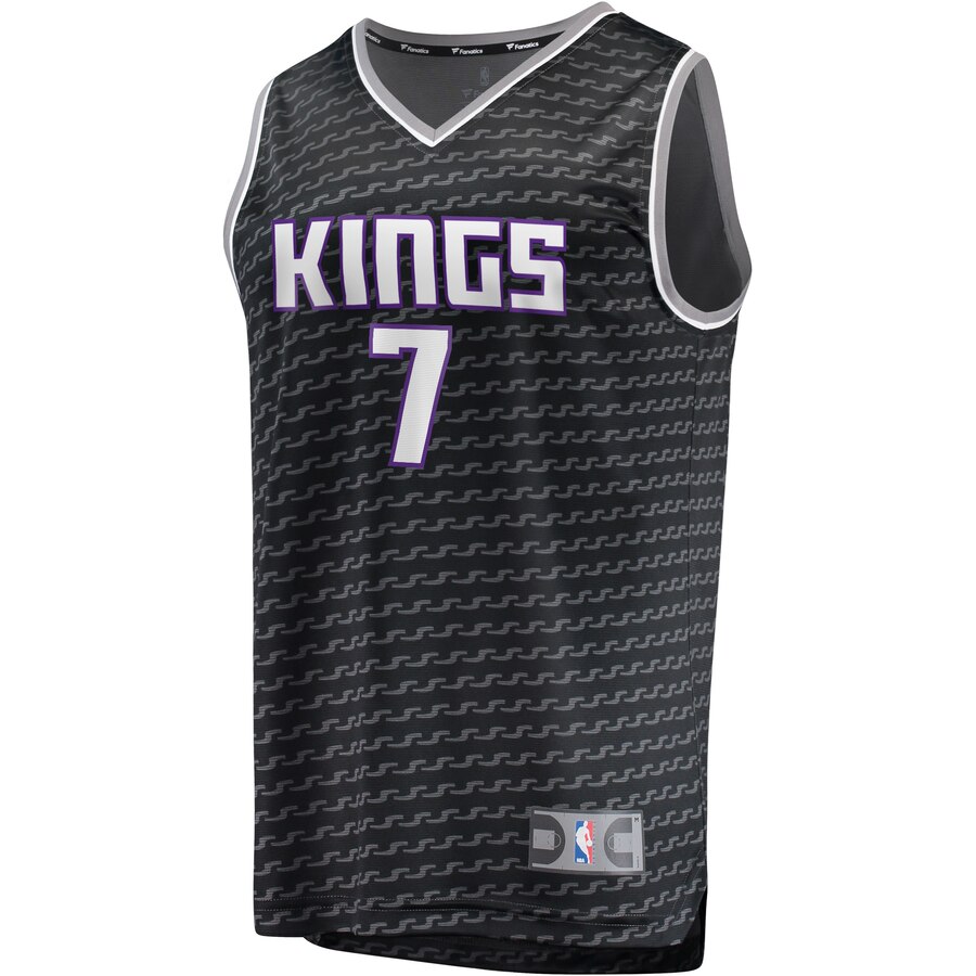 Alternative view of Kyle Guy Sacramento Kings Fanatics Branded Fast Break Replica Player Jersey Black - Statement Edition