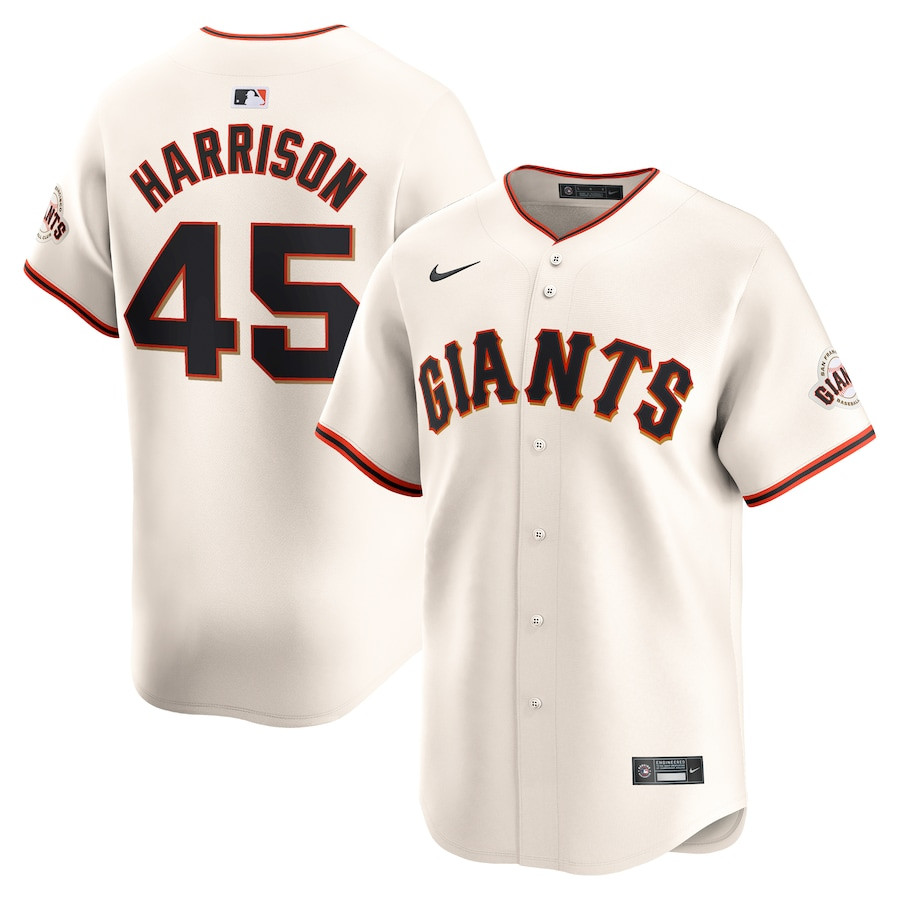 Kyle Harrison 45 San Francisco Giants Home Limited Player Men Jersey - Cream 