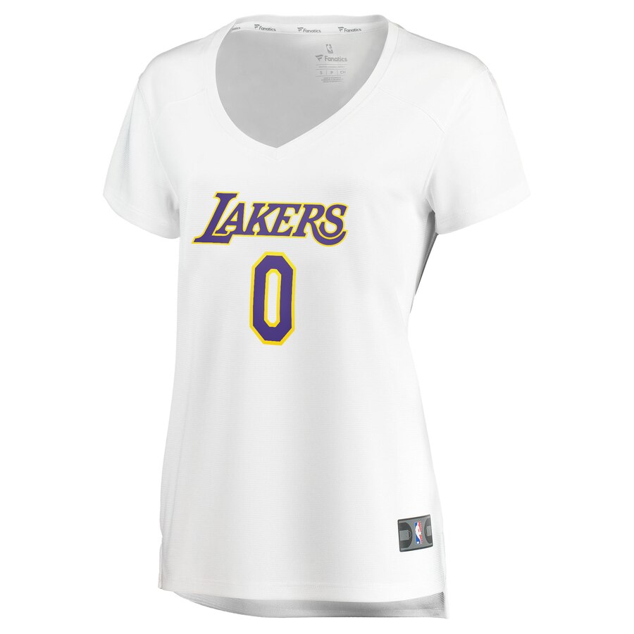 Alternative view of Kyle Kuzma Los Angeles Lakers Fanatics Branded Women's Fast Break Replica Jersey Association Edition - White