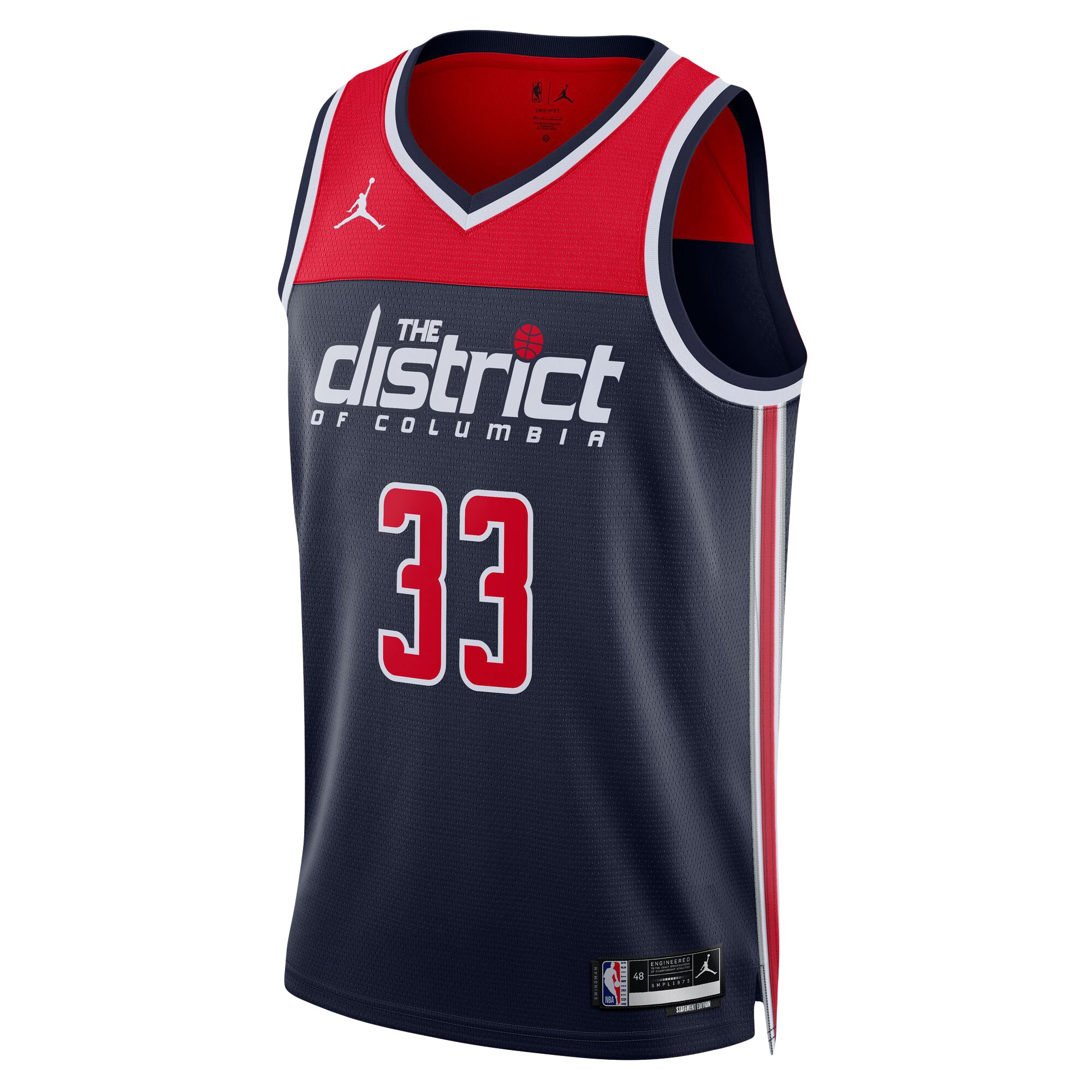 Alternative view of Kyle Kuzma Washington Wizards Jordan Brand Unisex Swingman Jersey - Statement Edition - Navy
