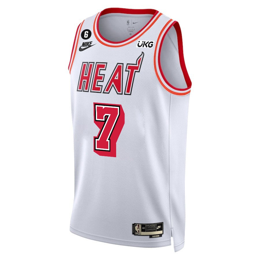 Alternative view of Kyle Lowry 7 Miami Heat Final Champions 2023 Swingman Jersey - Classic Edition - White - JS588 