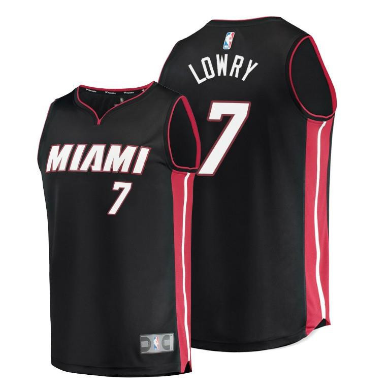 Kyle Lowry Miami Heat 7 Black Jersey Icon Edition - Men Jersey - JS780 