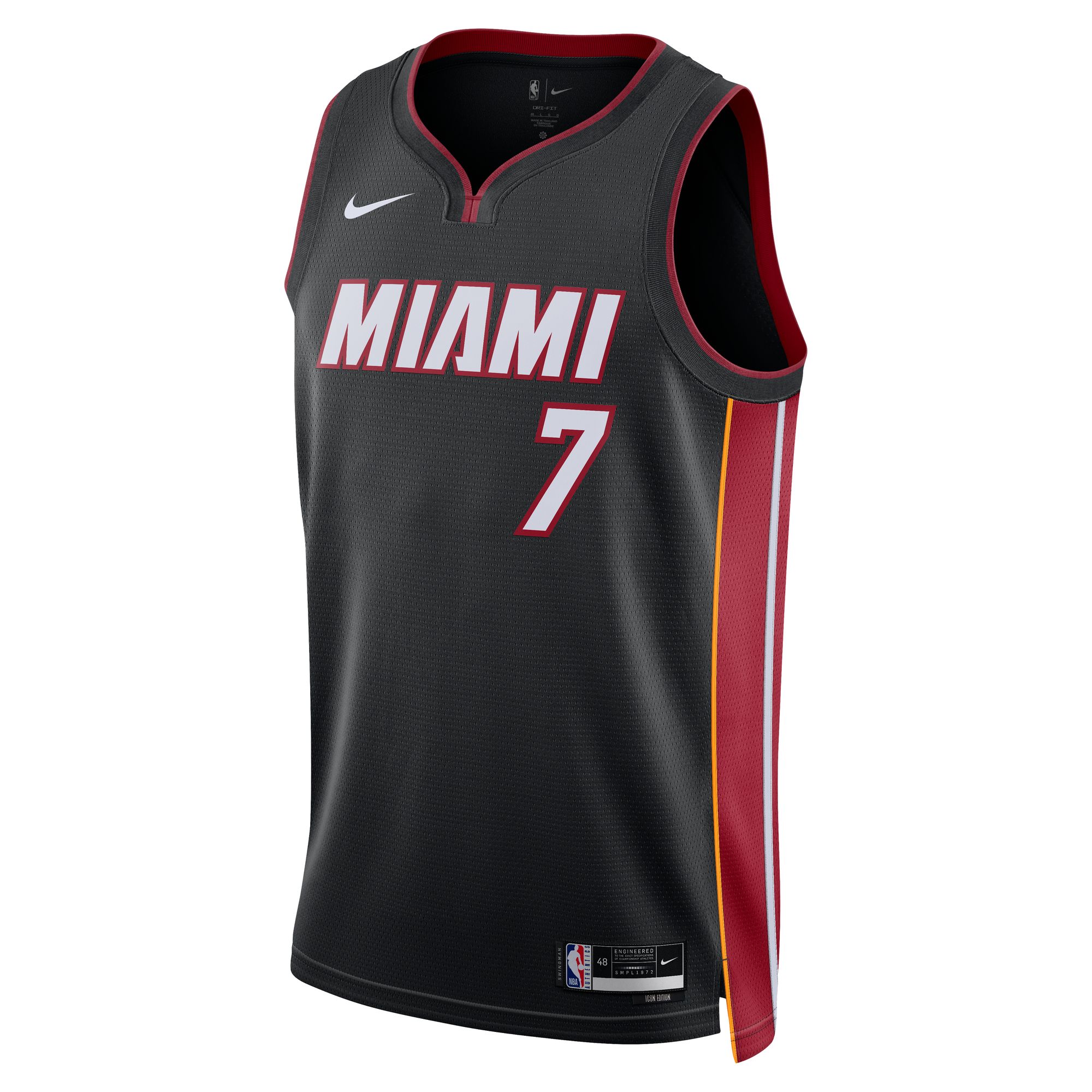 Alternative view of Kyle Lowry Miami Heat Unisex Swingman Jersey - Icon Edition - Black