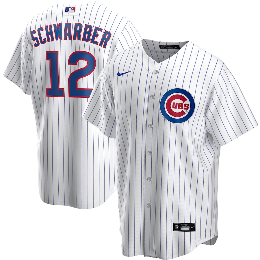 Kyle Schwarber Chicago Cubs Home 2020 Replica Player Jersey ÃƒÂ¢Ã¢â€šÂ¬Ã¢â‚¬Å“ White