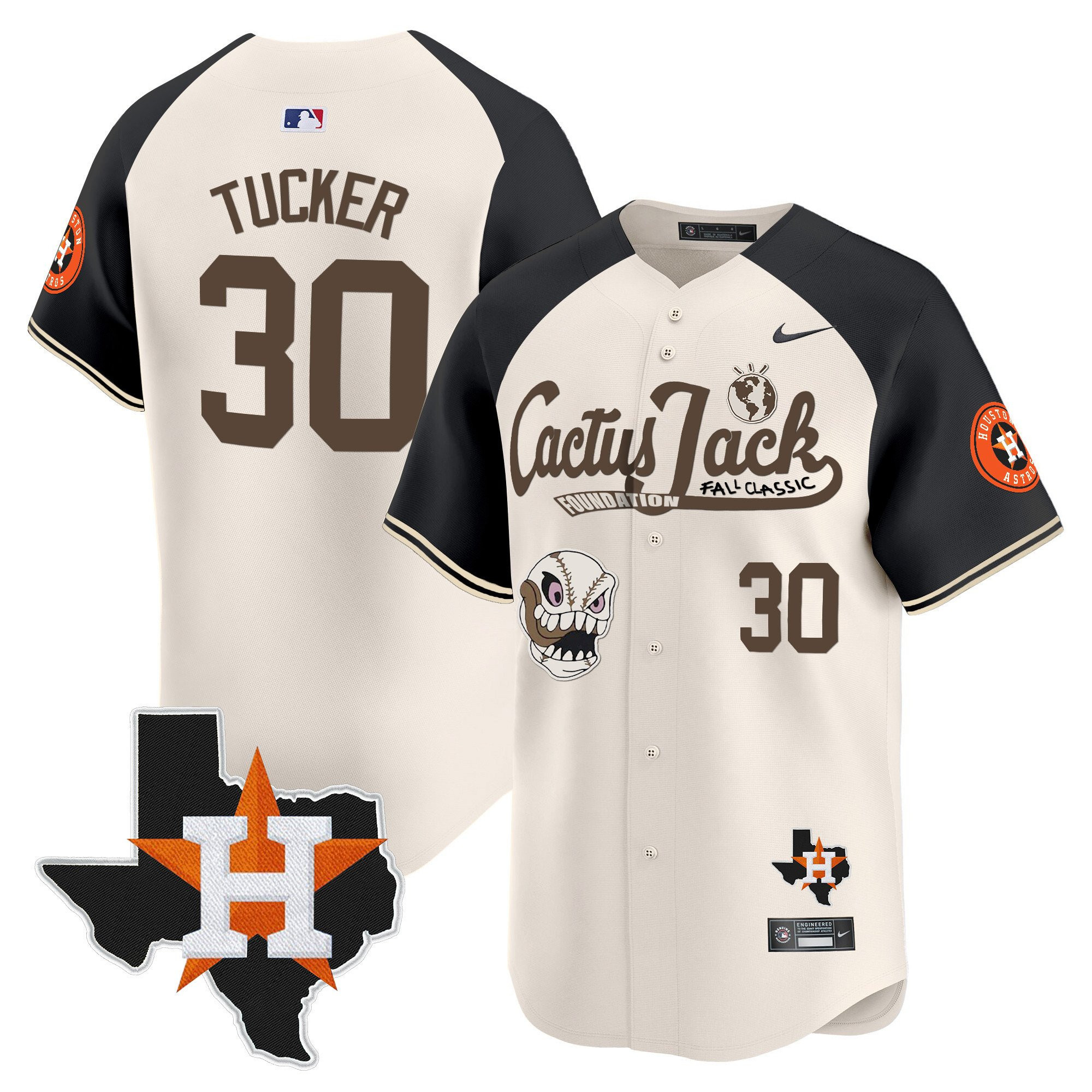 Kyle Tucker 30 Houston Astros Cactus Jack Foundation Fall Classic Limited Jersey - Men 