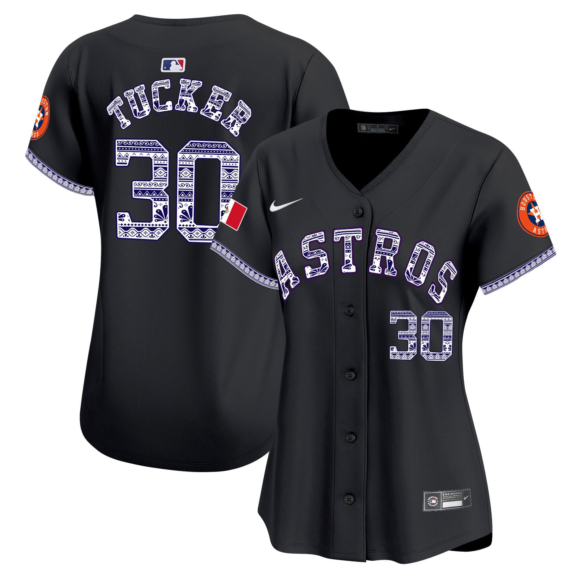 Kyle Tucker 30 Houston Astros Mexico Women Jersey - Black 