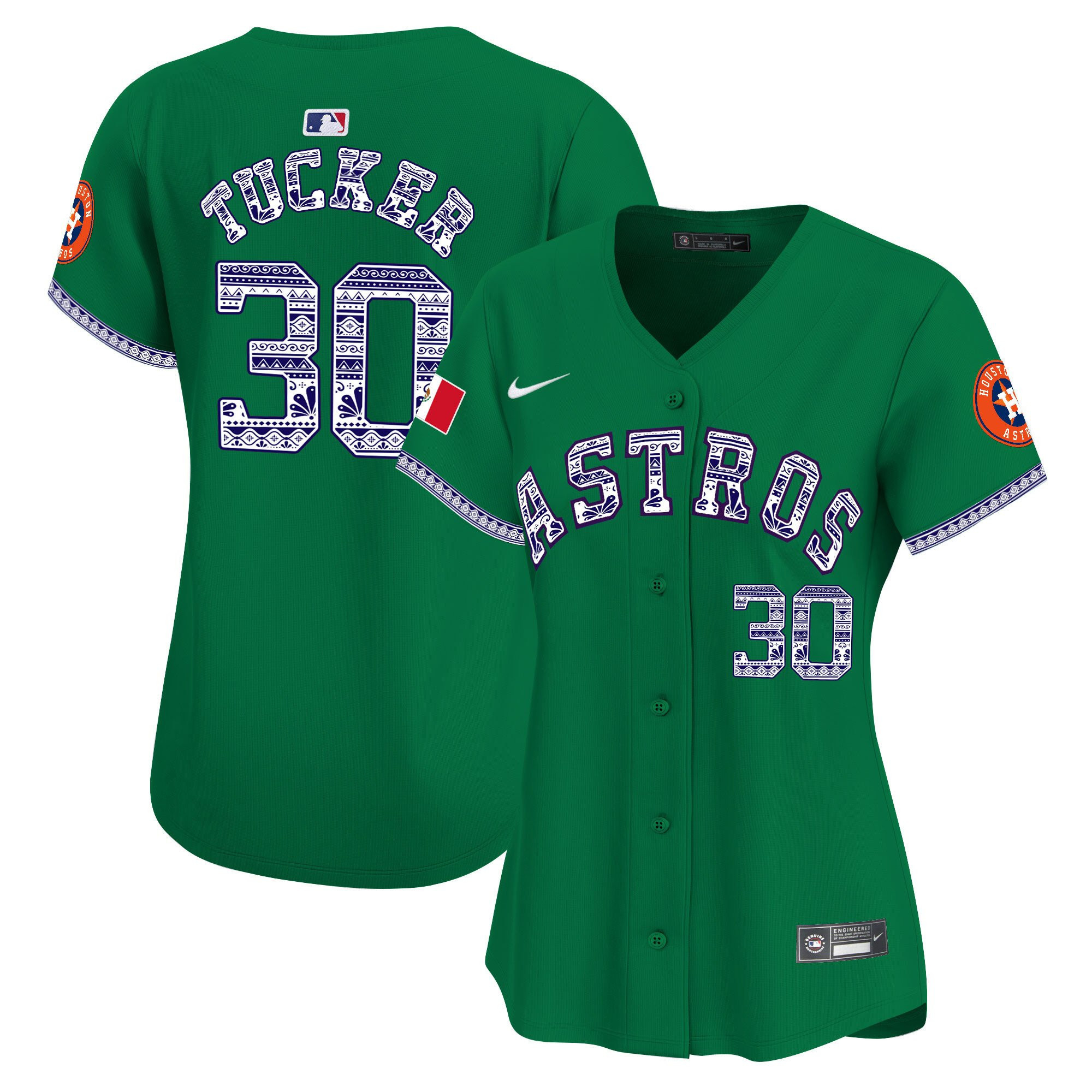 Kyle Tucker 30 Houston Astros Mexico Women Jersey - Green 