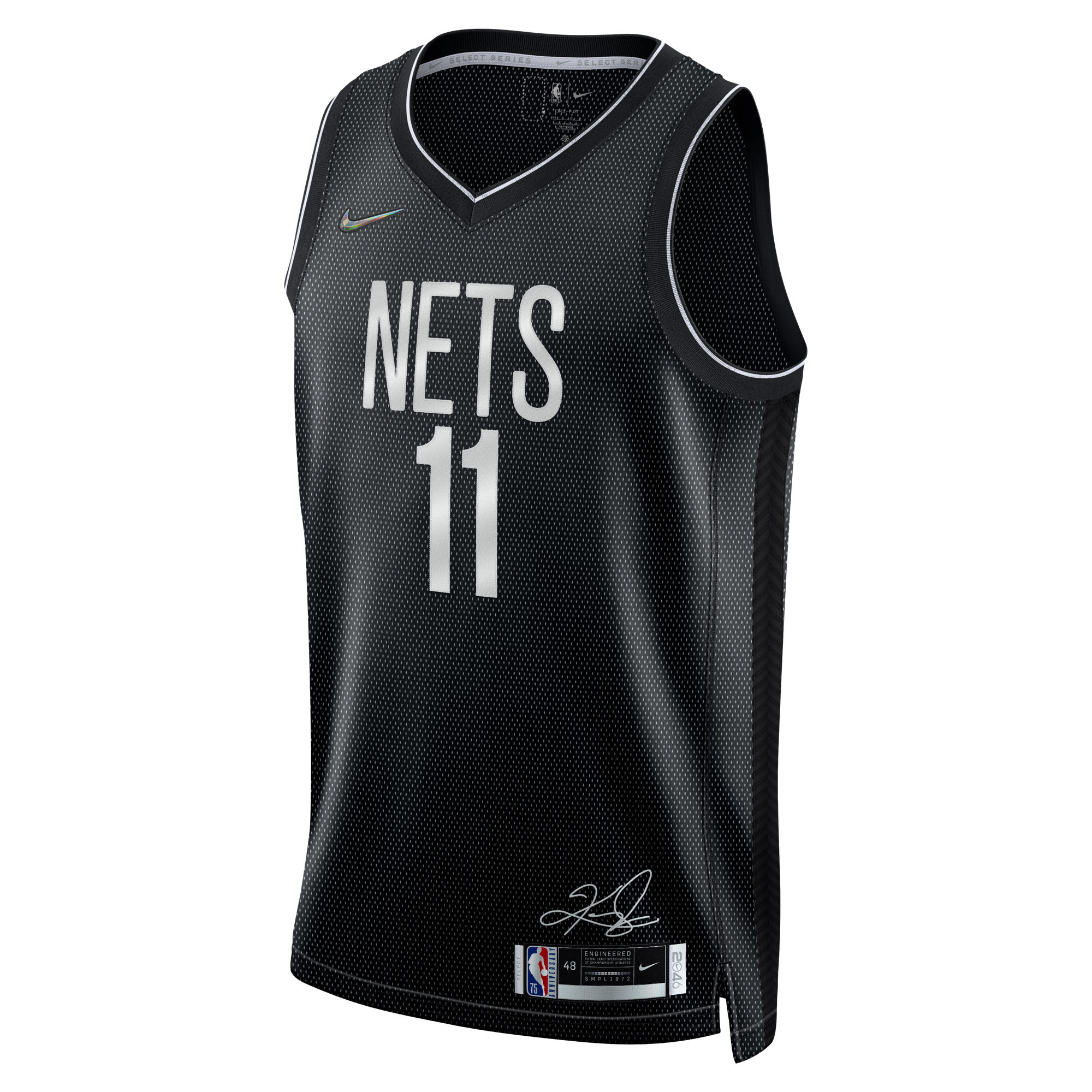 Alternative view of Kyrie Irving 11 Brooklyn Nets Select Series Rookie of the Year Swingman Team Jersey - Printing - JS429 