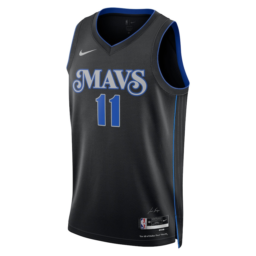 Alternative view of Kyrie Irving 11 Dallas Mavericks 2023/24 City Edition Swingman Jersey - Black - JS360 