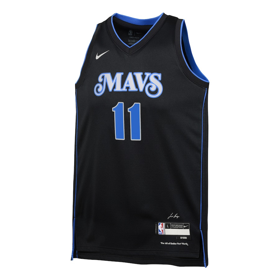Alternative view of Kyrie Irving 11 Dallas Mavericks 2023/24 City Edition Swingman YOUTH Jersey - Black - JS544 