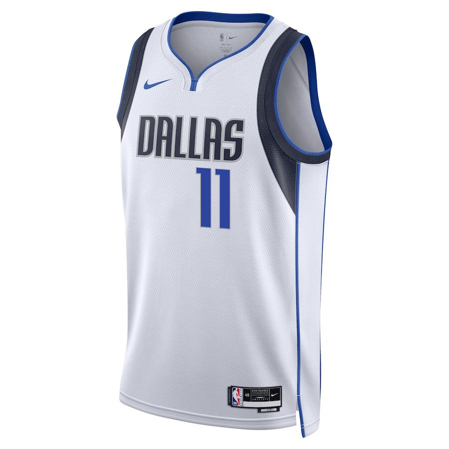 Alternative view of Kyrie Irving 11 Dallas Mavericks 2024 FINALS PATCH Swingman Jersey - Association Edition - White - JS257 