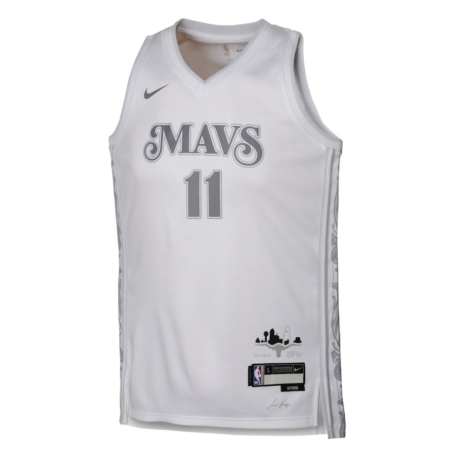 Alternative view of Kyrie Irving 11 Dallas Mavericks 2024/25 Swingman Player YOUTH Jersey - City Edition - White - JS558 