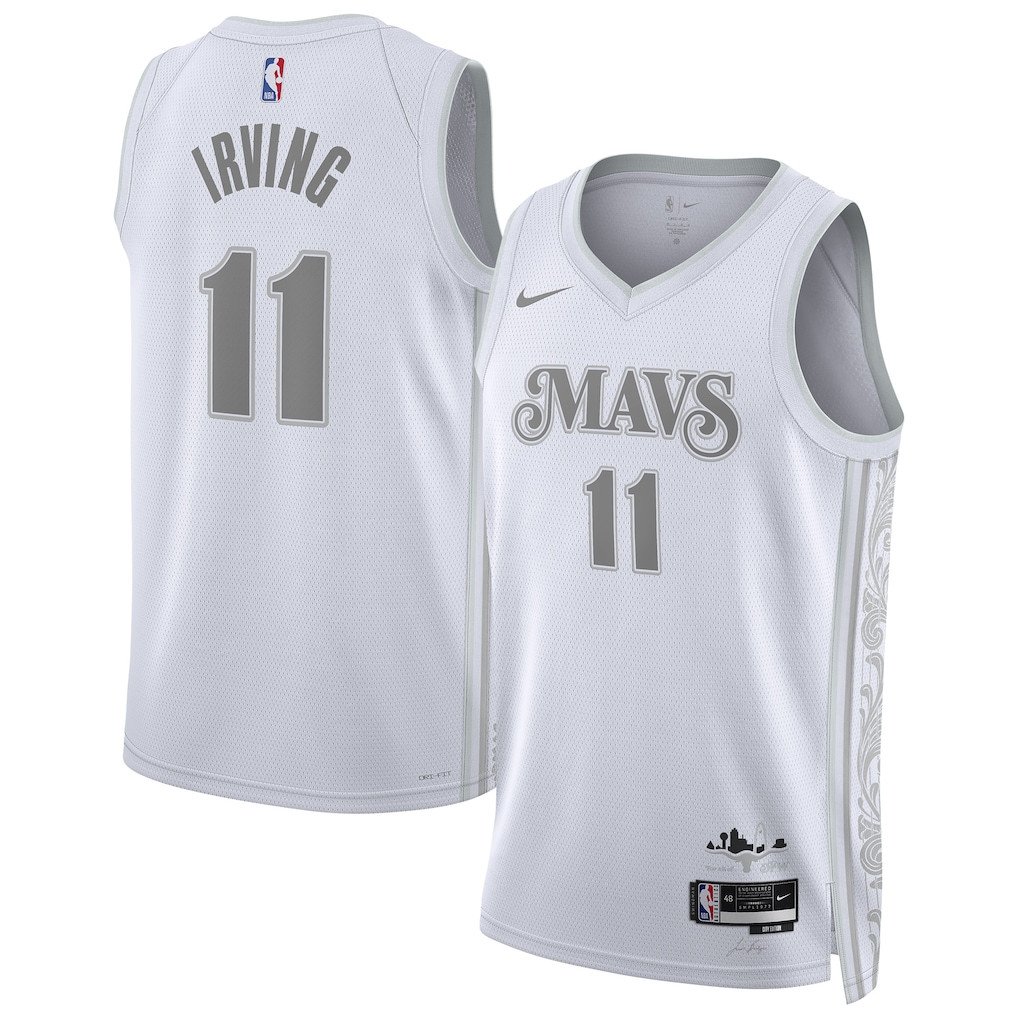 Kyrie Irving 11 Dallas Mavericks Unisex 2024/25 Swingman Player Jersey - City Edition - White - JS342 