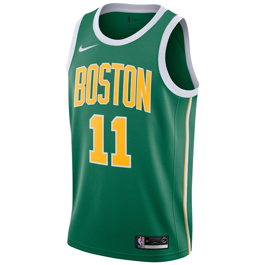 Alternative view of Kyrie Irving Boston Celtics 2018/19 Swingman Jersey Green - Earned Edition