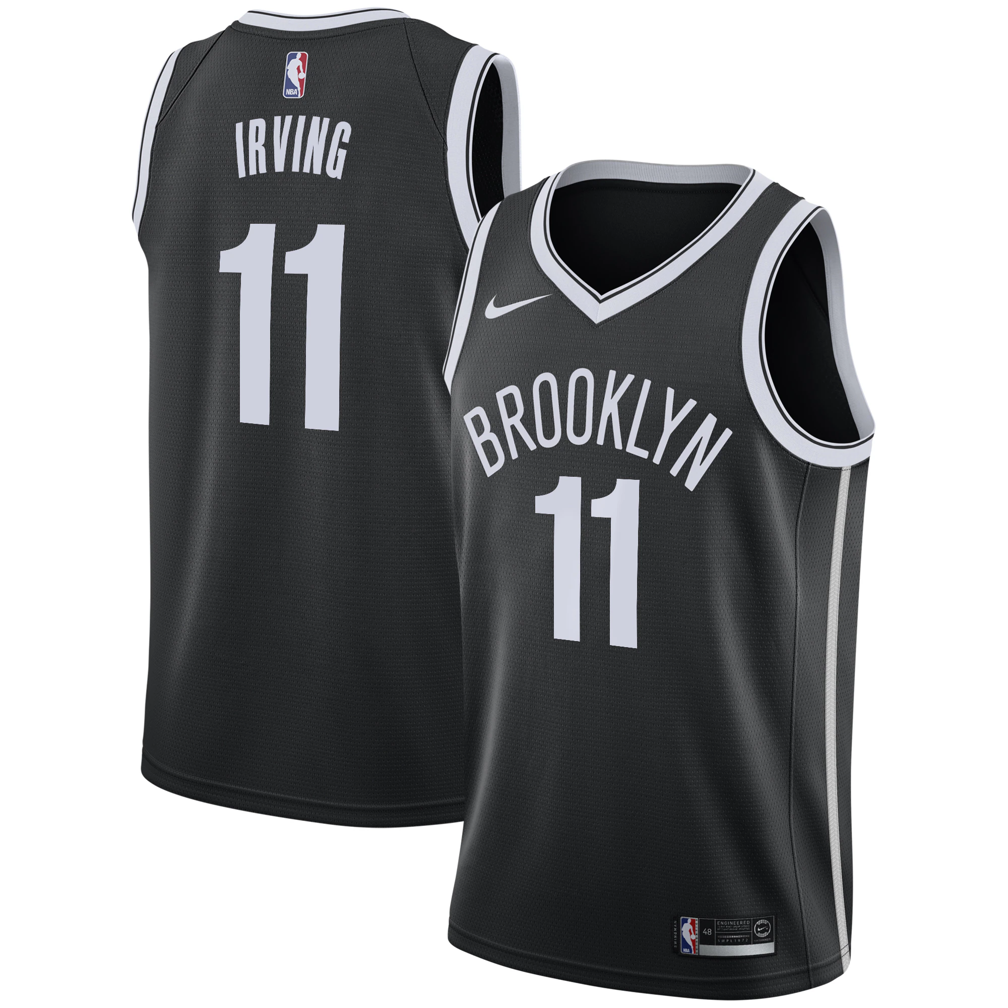 Kyrie Irving Brooklyn Nets 2019/20 Swingman Jersey Black - Icon Edition
