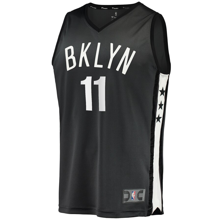 Alternative view of Kyrie Irving Brooklyn Nets Fanatics Branded 2018/19 Fast Break Replica Jersey Charcoal - Statement Edition