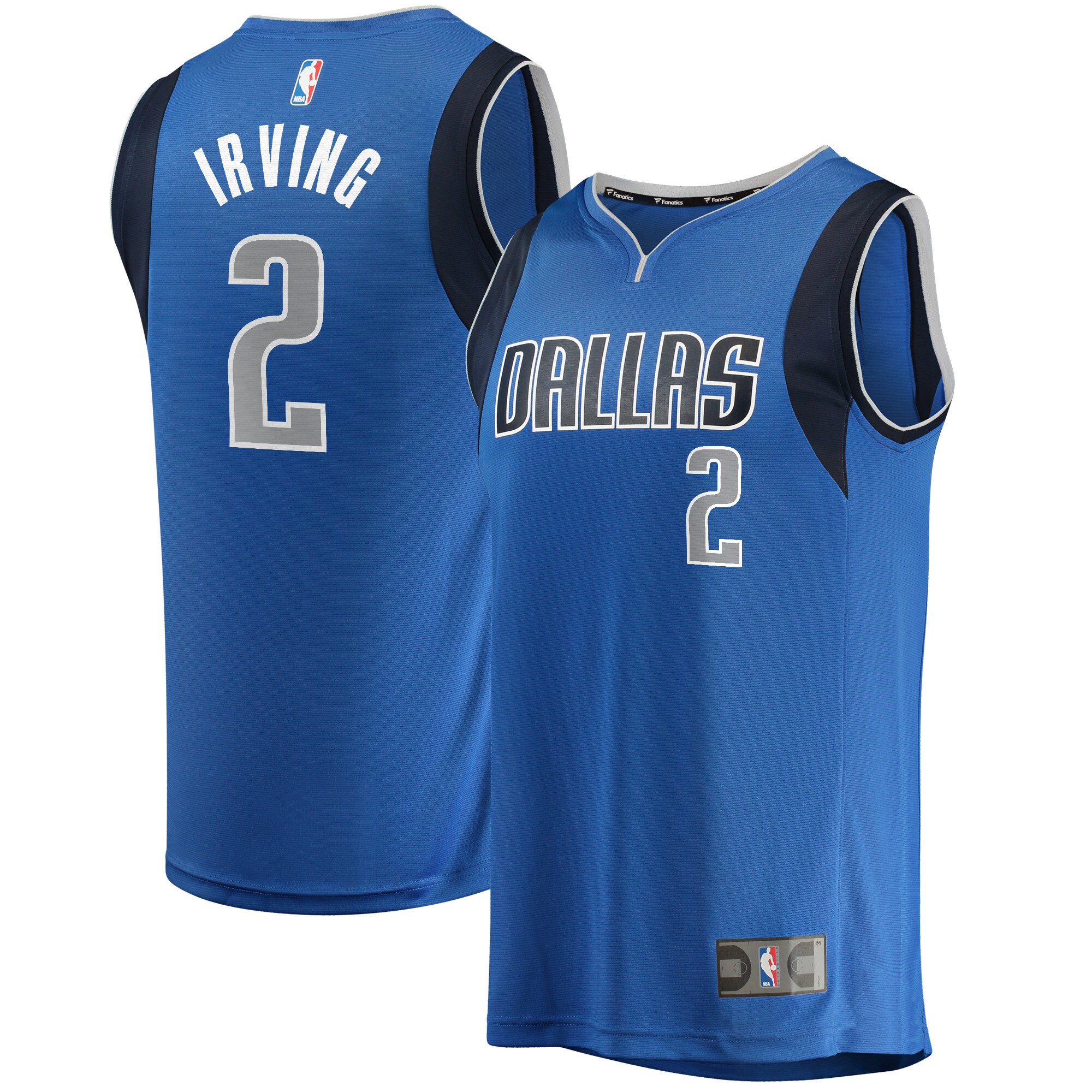 Alternative view of Kyrie Irving Dallas Mavericks Fanatics Branded 2022/23 Fast Break Replica Jersey - Icon Edition - Royal