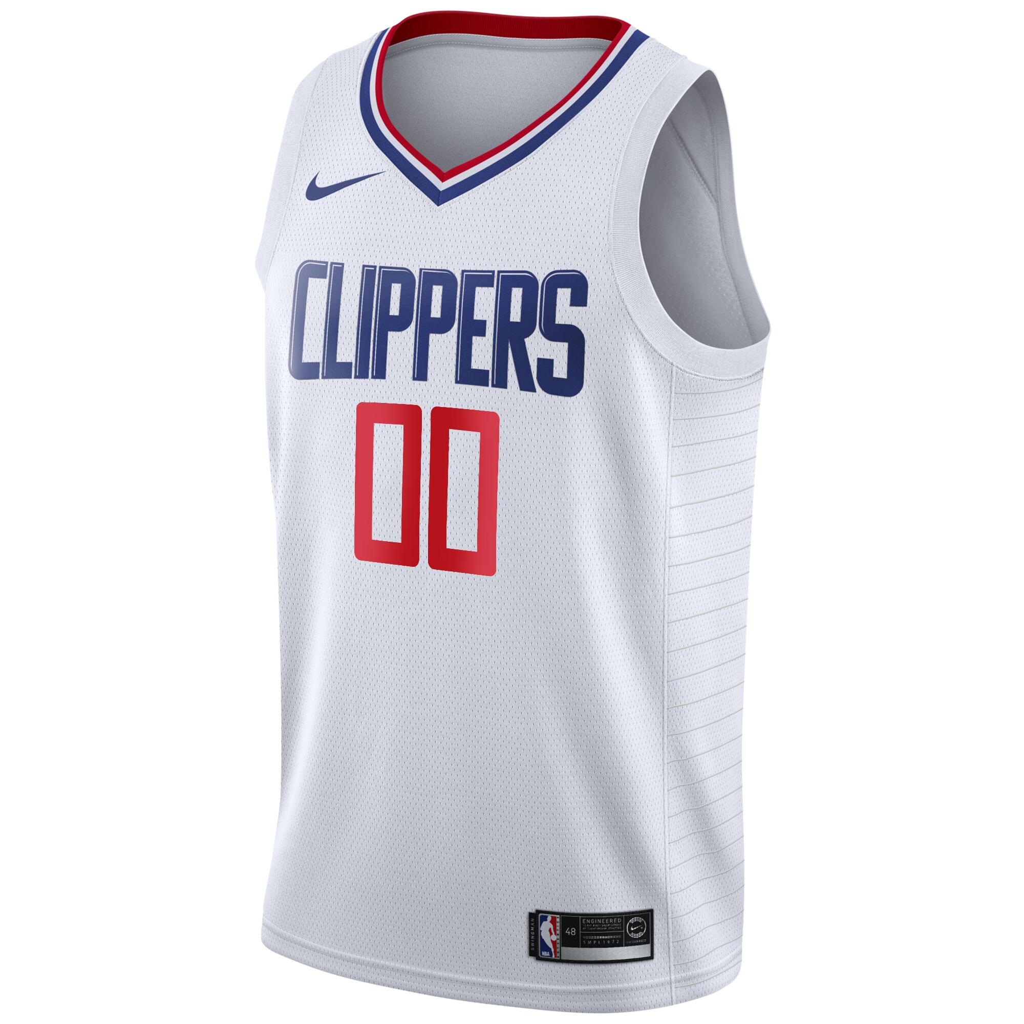 Alternative view of La Clippers 2020/21 Swingman Custom Jersey - Association Edition - White