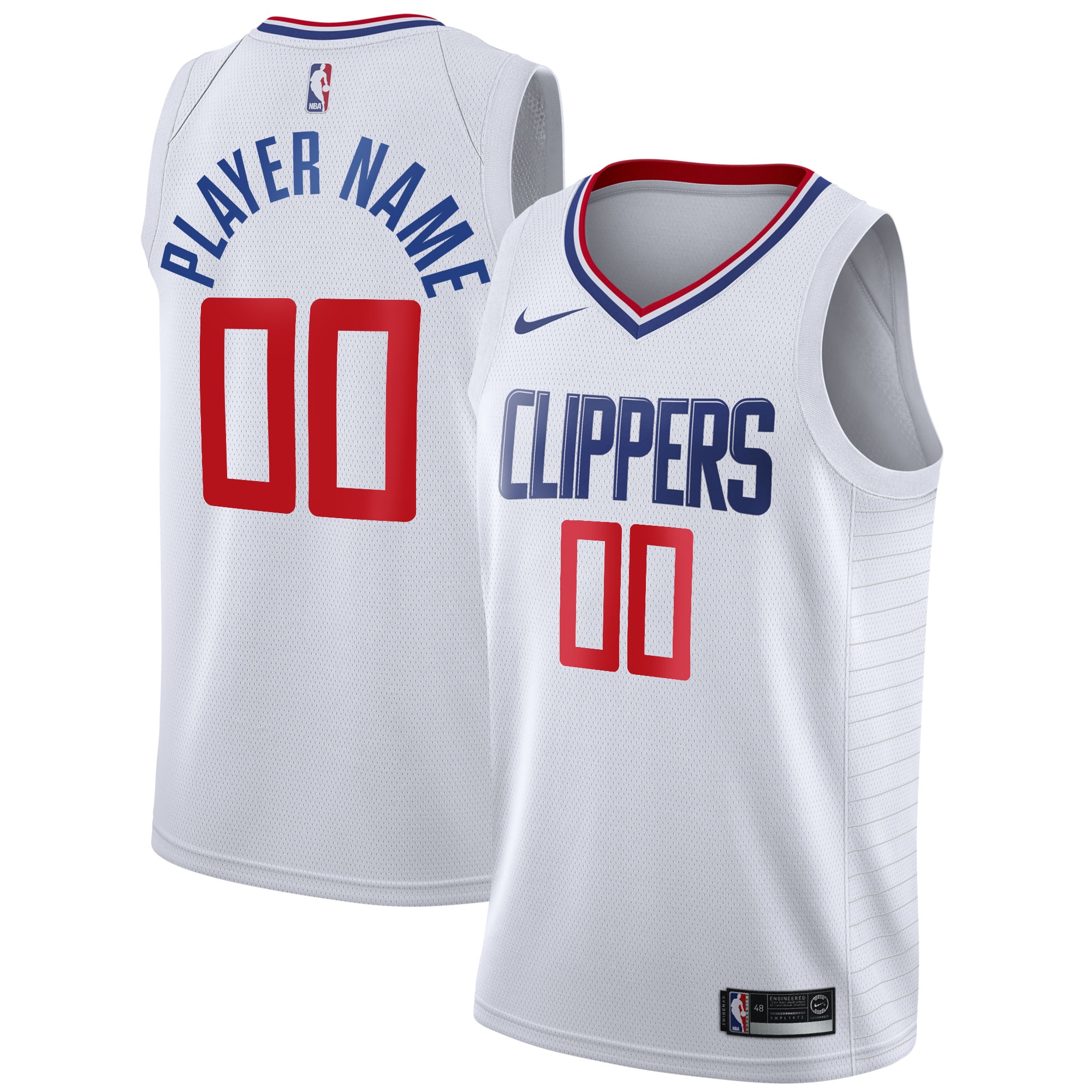 La Clippers 2020/21 Swingman Custom Jersey - Association Edition - White