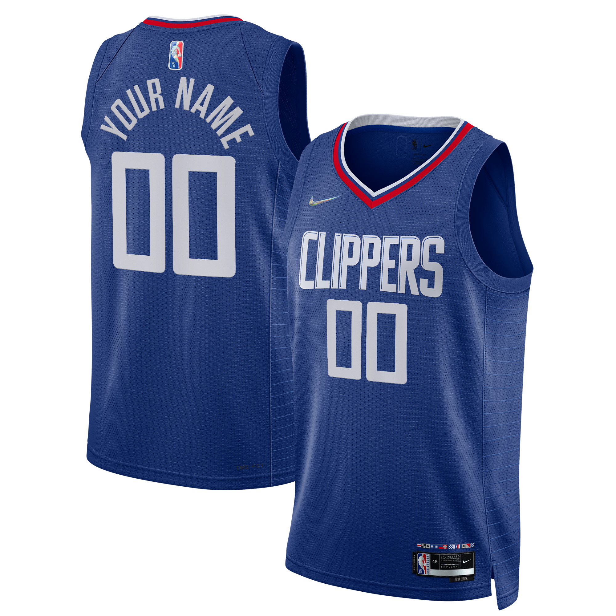 La Clippers 2021/22 Diamond Swingman Custom Jersey - Icon Edition - Royal
