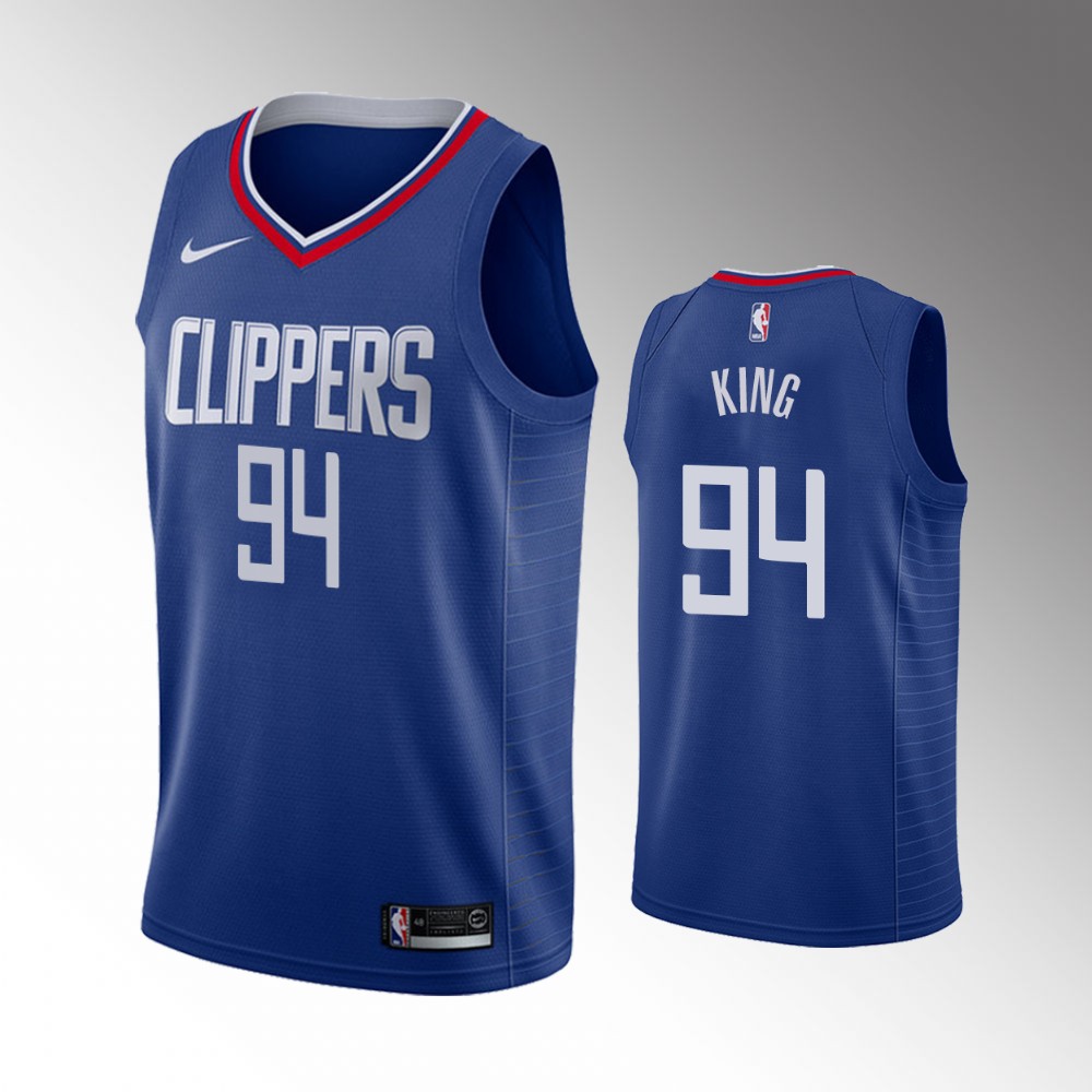 La Clippers #94 George King Icon Edition Blue Jersey