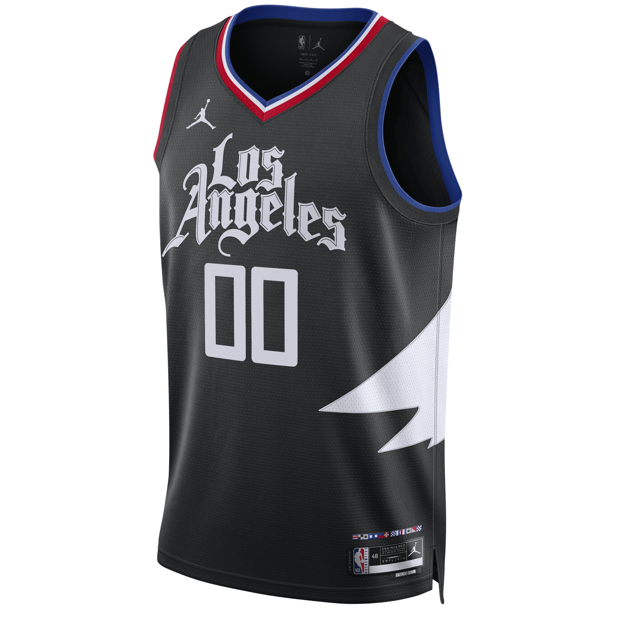 Alternative view of La Clippers Jordan Brand Unisex 2022/23 Swingman Custom Jersey - Statement Edition - Black